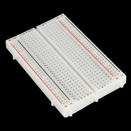 Breadboard, 400 tie points, Self-adhesive, White