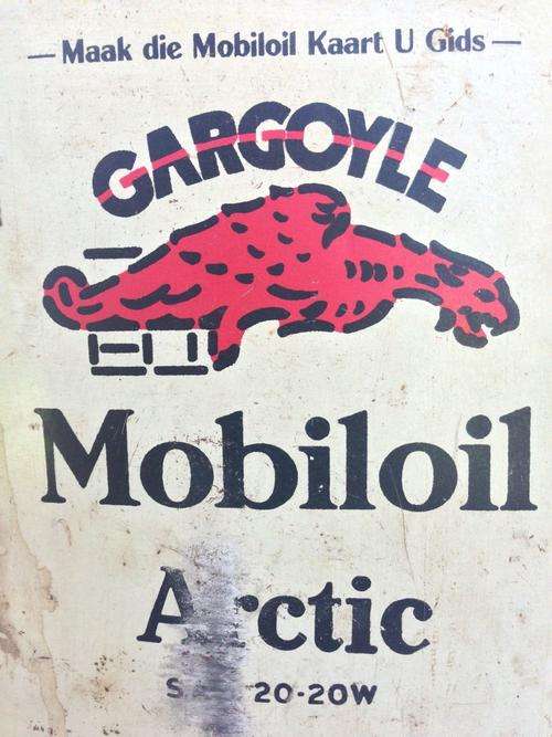 *Vintage Antique Collectable* - 1 Gallon Gargoyle *ARCTIC* Mobiloil can 20-20w