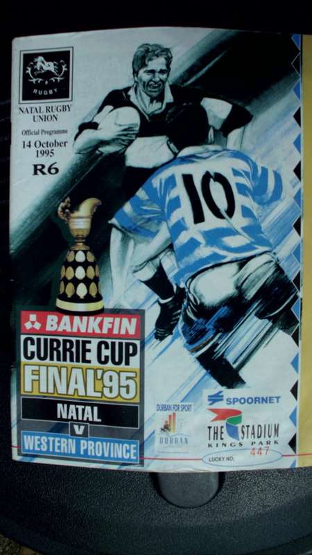 Rugby Programme Currie Cup Final 1995