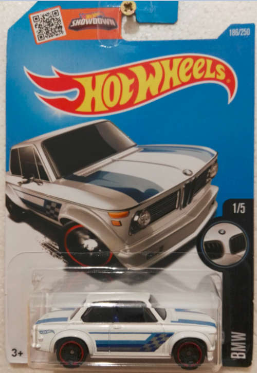 Hot Wheels Imported Long Card 2016 BMW 2002 White variation