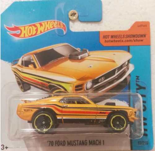 Hot Wheels '70 Ford Mustang Mach 1 Yellow