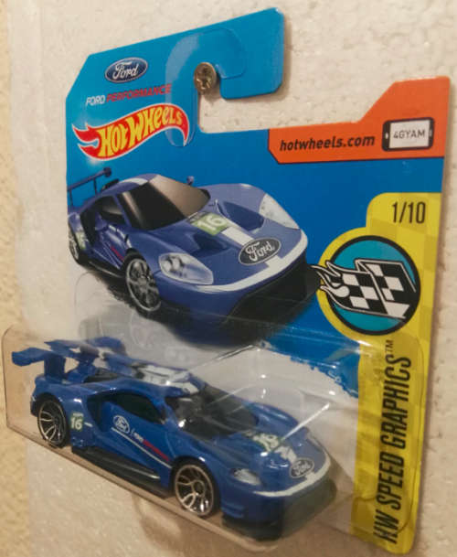 Hot Wheels 2016 Ford GT Race (Blue)
