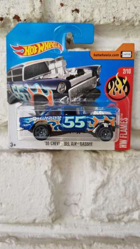 Hot Wheels 1/64 `55 Chevy Bel Air Gasser Blue