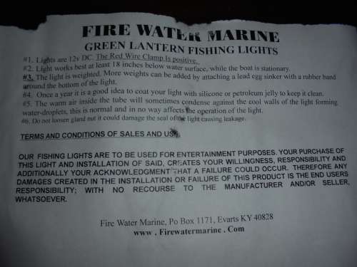 LED Under water fishing light