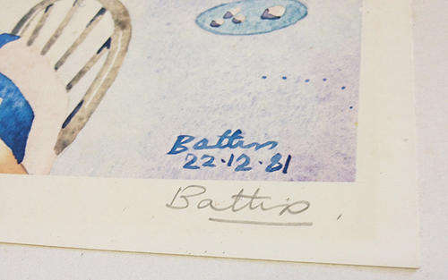 Signed Walter Battiss Print "Fook Island Feast"