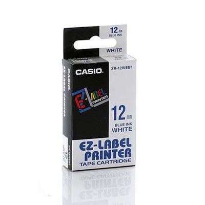 Casio 12mm Blue ink White ER-12WEB1 Tape