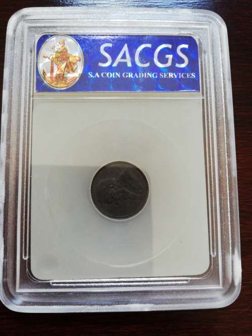 ** 1897 ** ZAR 3p - AU58 (SACGS GRADED)