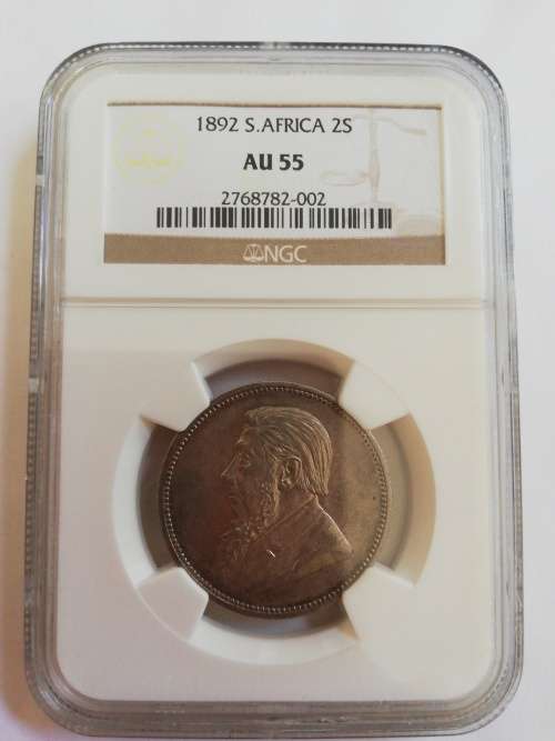 **1892 **  ZAR.. 2s..AU55..(NGC GRADED)