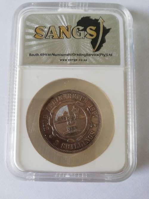 " 1897" ZAR 2s - AU 55 (SANGS graded)