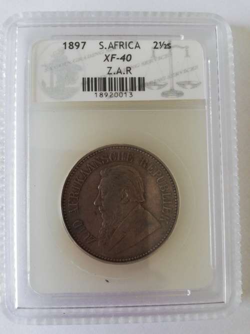 " 1897" ZAR 2.5s - XF 40  (SACGS GRADED)