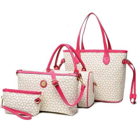 Elegant Women's Shoulder Bag With Floral Print and Belt Design
