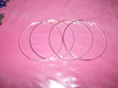 Sterling Silver 2mm D-Shape Bangles. Hallmarked 925. 4 Available.