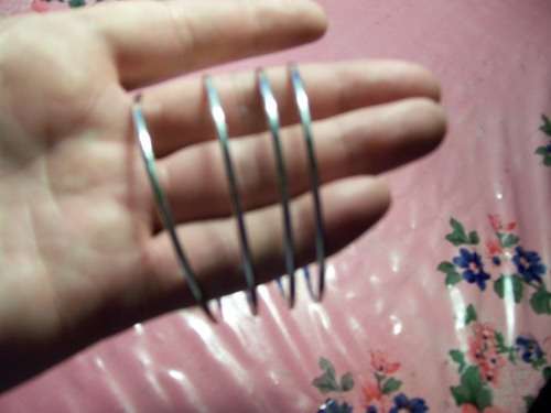 Sterling Silver 2mm D-Shape Bangles. Hallmarked 925. 4 Available.