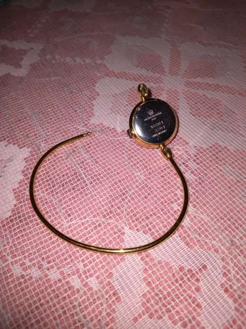 Gold Plated Michel Herbalin Bangle Watch in Absolute Spotless Condition!