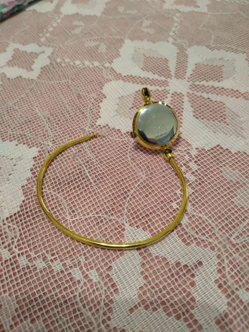 Gold Plated Michel Herbalin Bangle Watch in Absolute Spotless Condition!