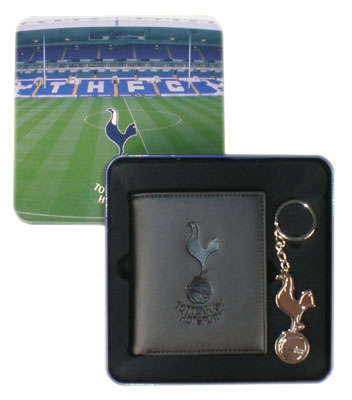 Tottenham Hotspurs Leather Wallet & Key Ring Gift Set
