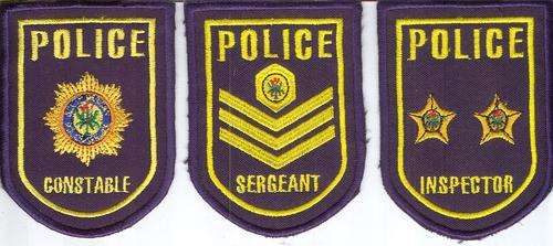 SA Police Ranks - Embroidered for Jacket