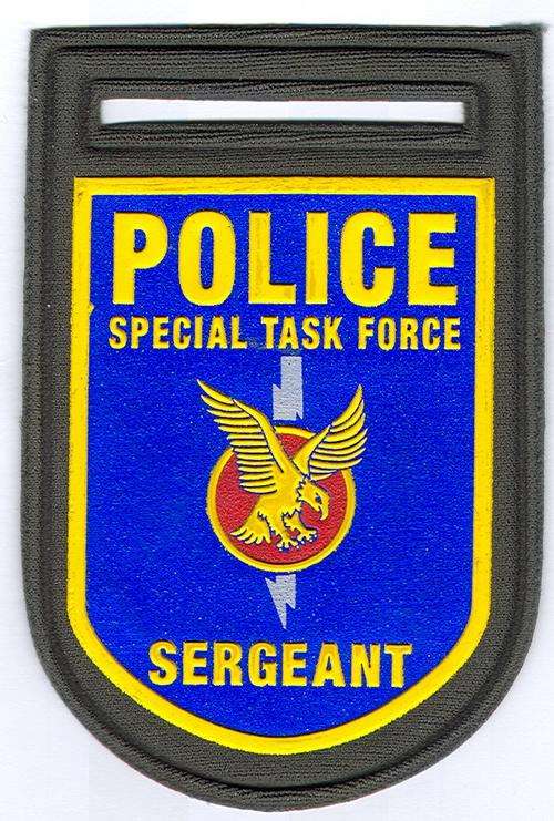 Police Special Task Force Sergeant Shoulder Flash - Guaranteed Original