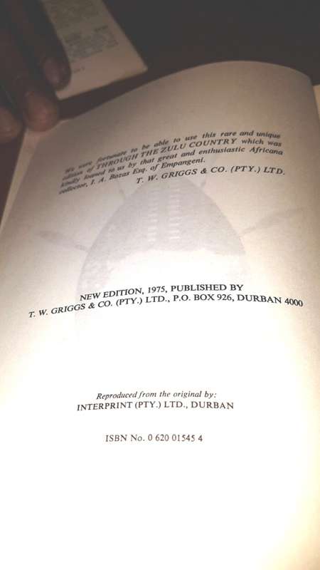 THROUGH THE ZULU COUNTRY - BERTRAM MITFORD 1975 LIMITED REPRINT