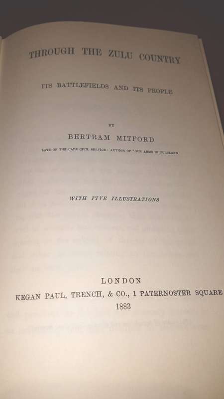 THROUGH THE ZULU COUNTRY - BERTRAM MITFORD 1975 LIMITED REPRINT