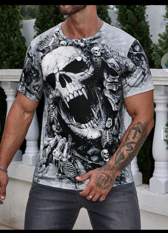 Men`s 3D skull shirt