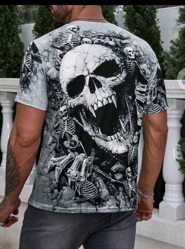 Men`s 3D skull shirt