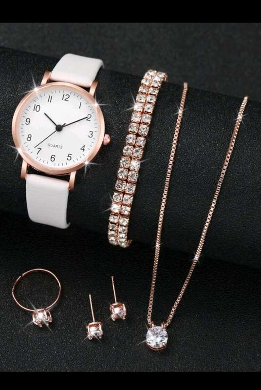 6pc luxurious woman Quartz Watch set