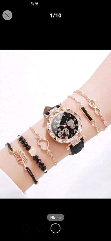 6pc luxurious woman Quartz Watch set