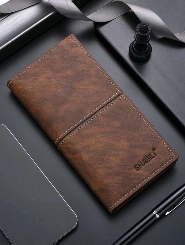 Men  shabili Leather Graphic Long Wallet Dad Gifts