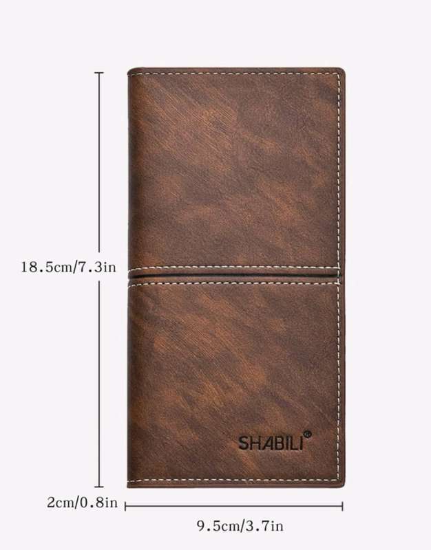 Men  shabili Leather Graphic Long Wallet Dad Gifts