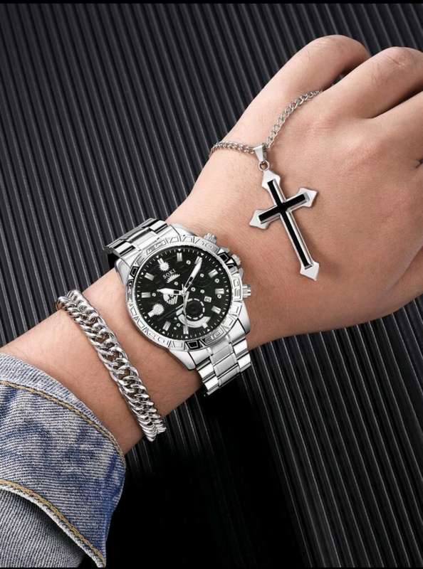3pc luxurious business soki Quartz Watch set.