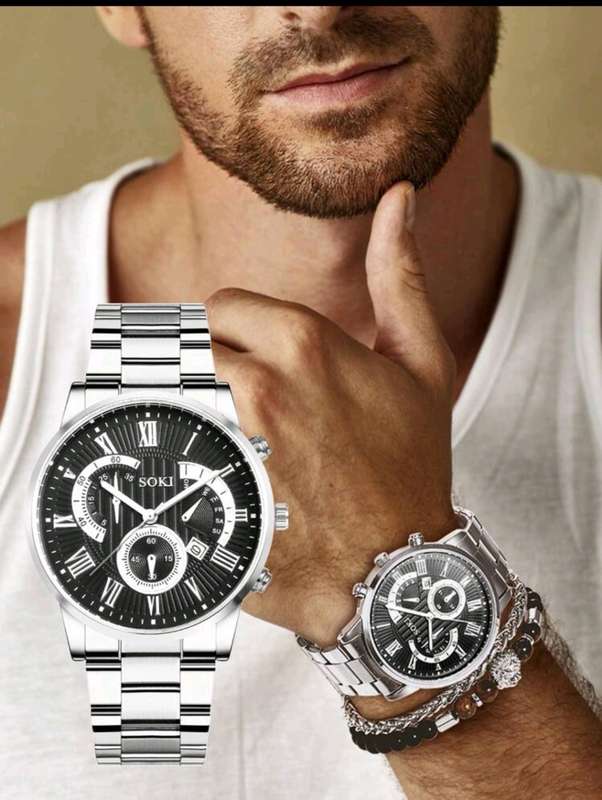 3pc luxurious business soki Quartz Watch set.
