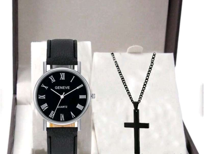 3pc luxurious Men`s geneva Quartz Watch set