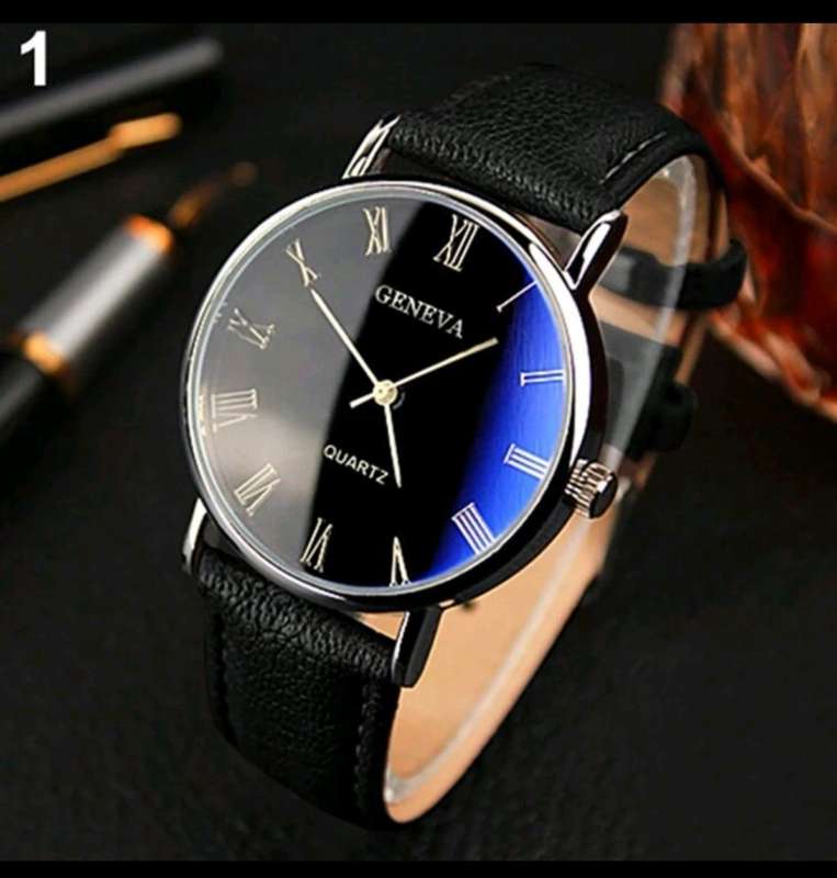 3pc luxurious Men`s geneva Quartz Watch set