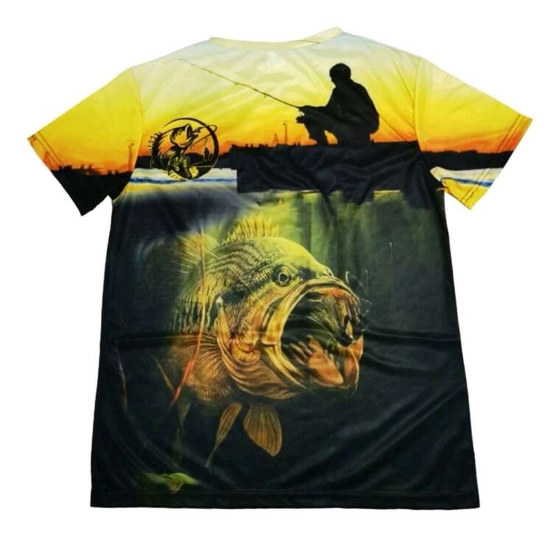 3 D fishing T shirt  short sleeve