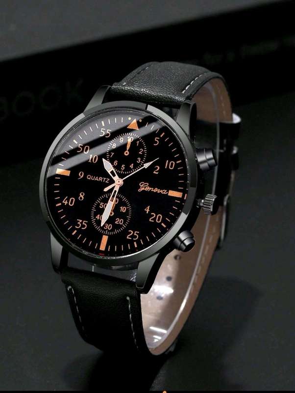 2pc luxurious Men`s Business Quartz Watch set