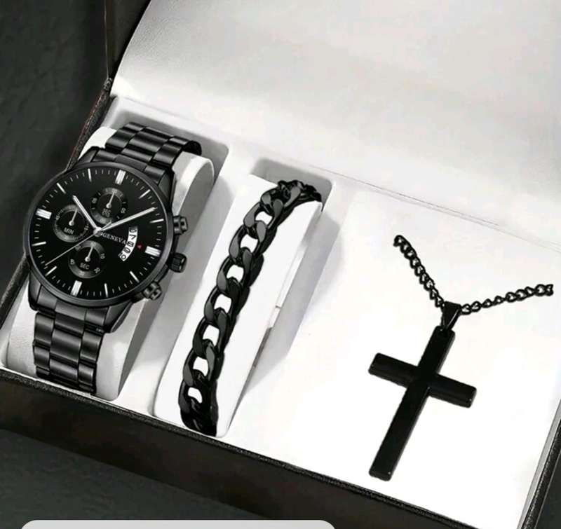 Men`s 3pc quarts watch set