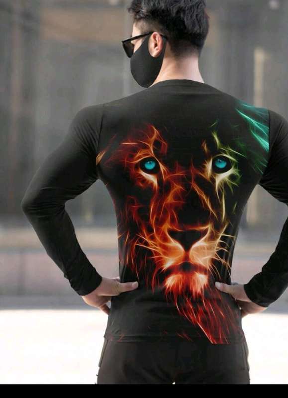 Wow amazing luxurious Men`s lion print 3 D T shirts