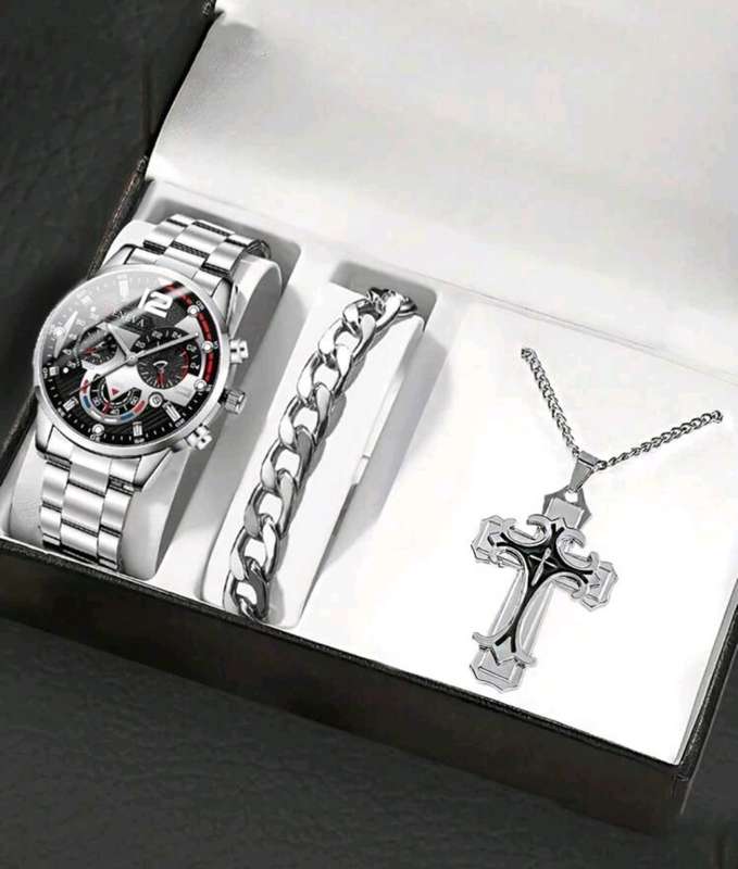 Wow amazing 3pc luxurious Men`s quartz watch set