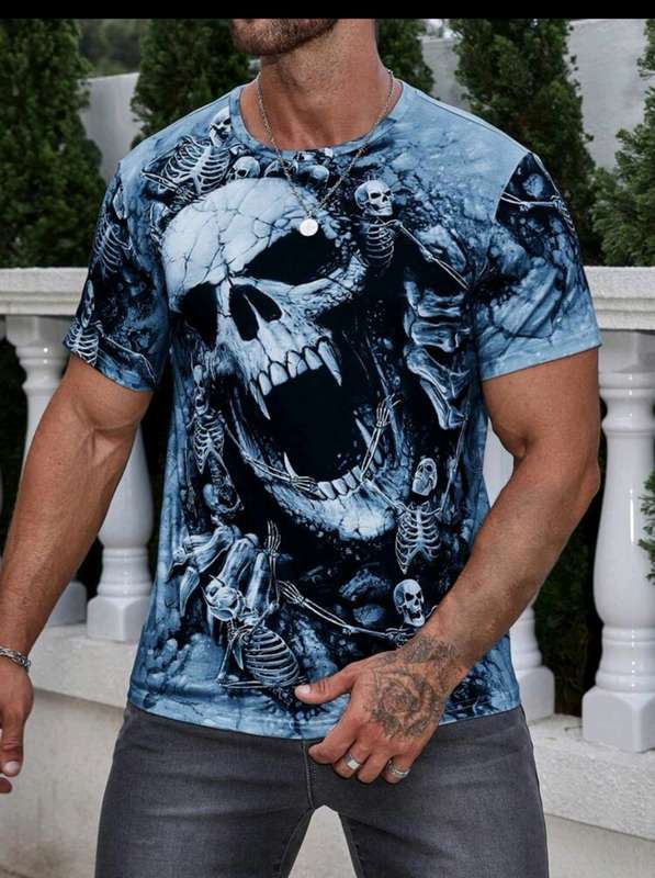 Wow amazing luxurious Men`s Manfinity LEGND skeleton printed  T shirts