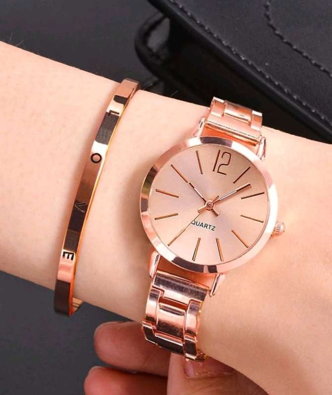 20pc woman Rose Gold Stainless Steel Watch set
