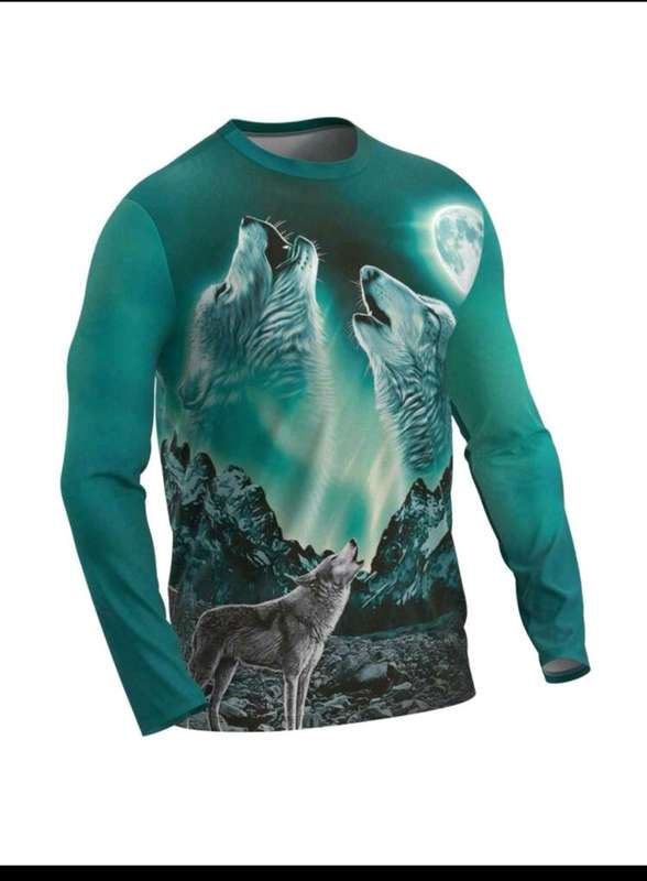 Wow amazing luxurious Men's Manfinity LEGND Men's wolf printed T shirt