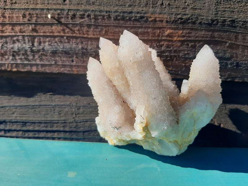 WHITE SPIRIT QUARTZ SMALL CLUSTER  0.345 grams
