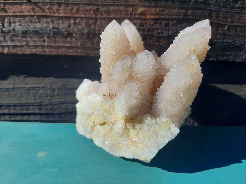 WHITE SPIRIT QUARTZ SMALL CLUSTER  0.345 grams