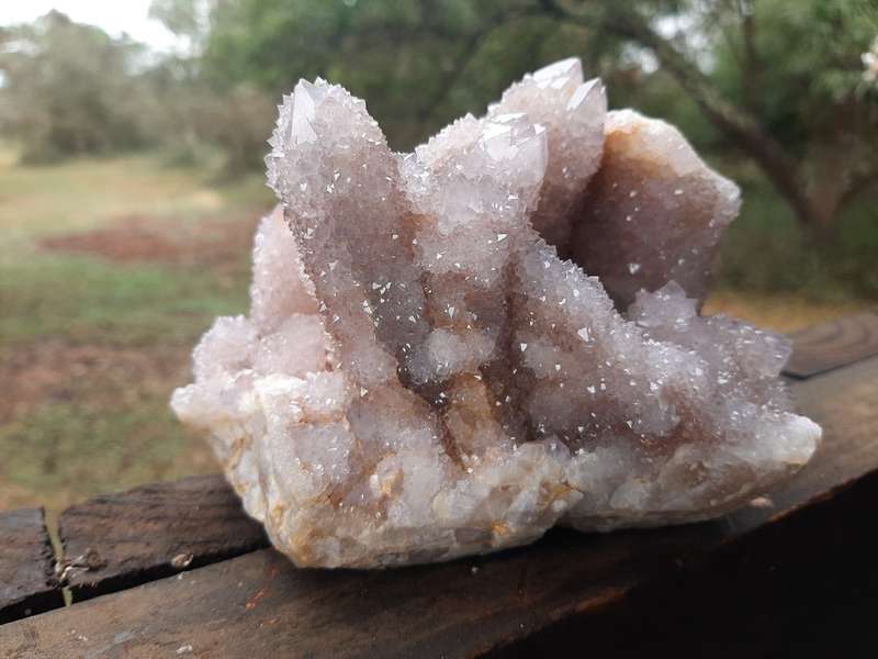 LIGHT PURPLE SPIRIT QUARTZ CLUSTER  1.305kg