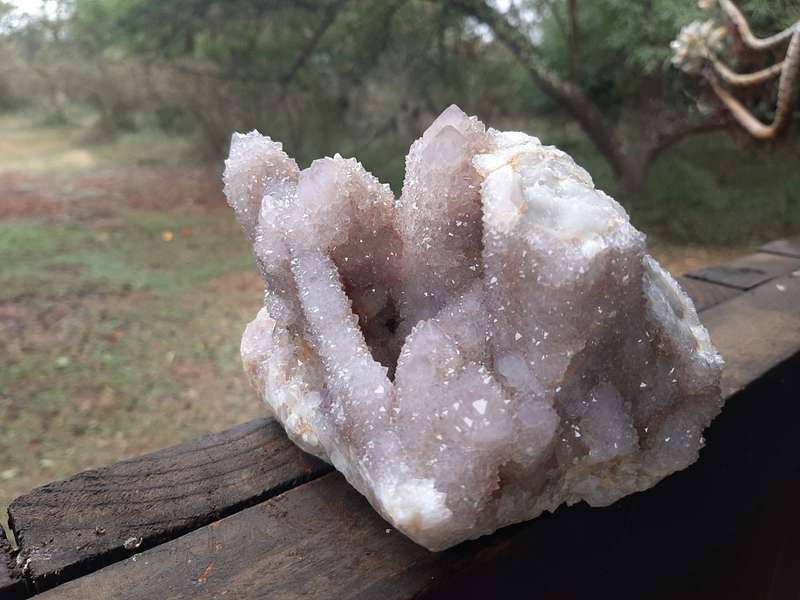 LIGHT PURPLE SPIRIT QUARTZ CLUSTER  1.305kg