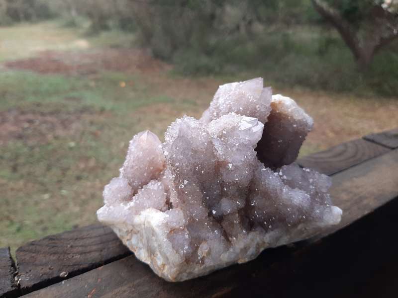 LIGHT PURPLE SPIRIT QUARTZ CLUSTER  1.305kg