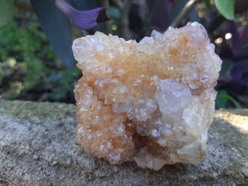 PURPLE WITH ORANGE SPIRIT QUARTZ  0.170 grams