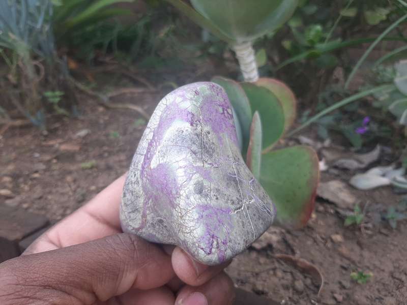 PURPLE STICHTITE POLISHED WITH SERPENTINE 0.320grams