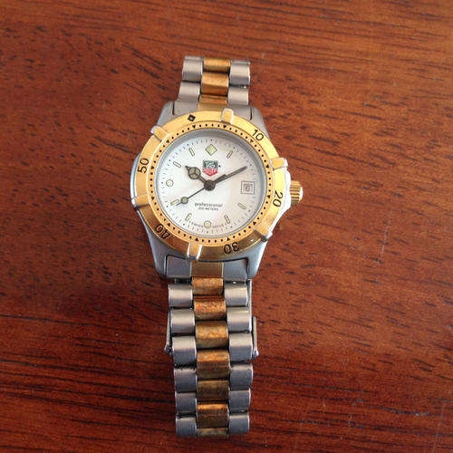 Genuine Tag Heuer Ladies Watch 2-tone strap with white face